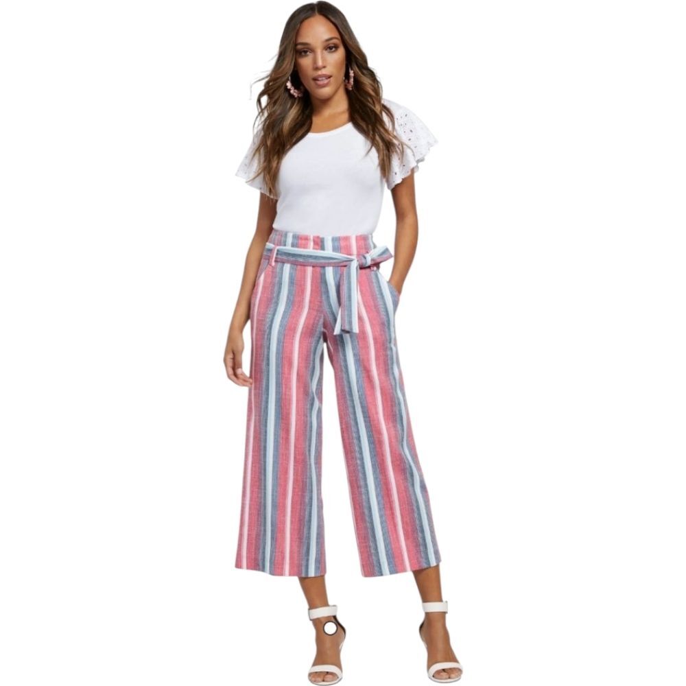 NWT New York & Company Madie‎ Wide-Leg Capri Cropped Pant Size 12